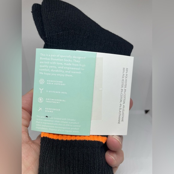 Bombas black Socks Kids X-Small Set of 6 pairs - Picture 2 of 3